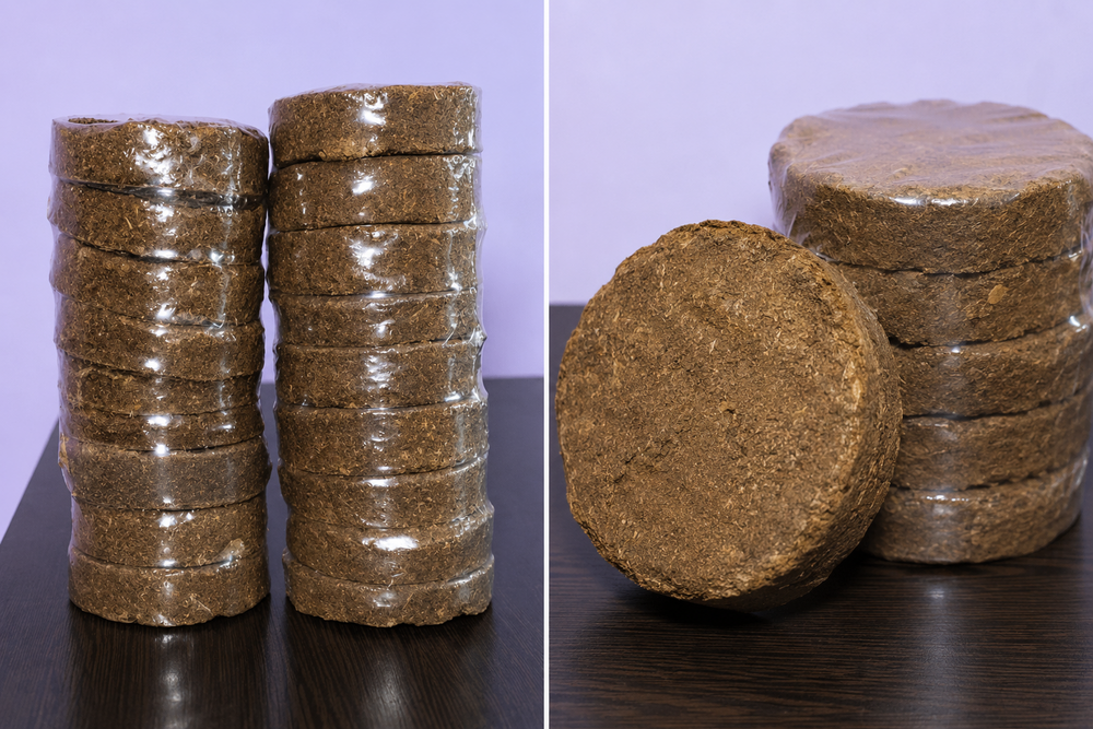 Cow Dung Cake - Refined Cow Dung Material, Industrial Application, Brown Color | Eco-friendly Solution For Sustainable Manufacturing