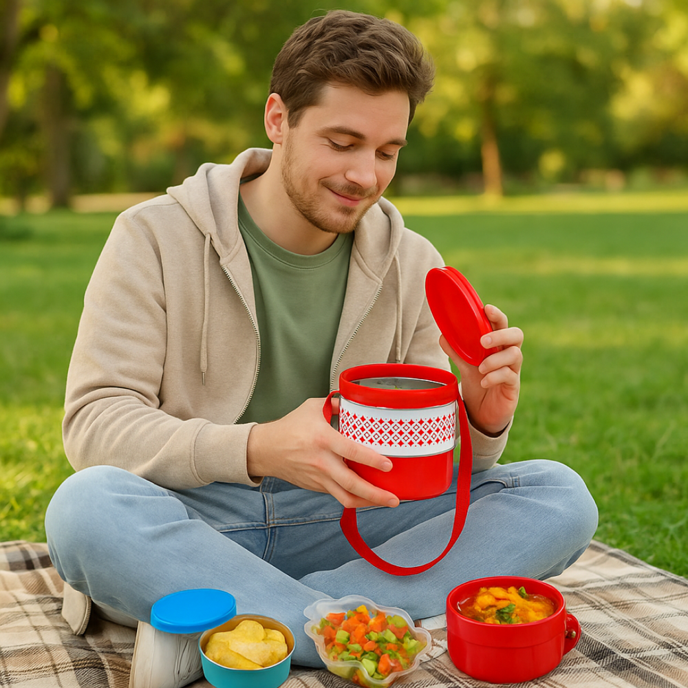 2 Layer Insulated Lunch Box Tiffin