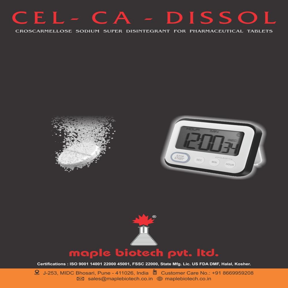 Croscarmellose Sodium - Industrial Grade White Powder | High Purity, Fast Dissolution, Excellent Bioavailability, Long Shelf Life, Safe For Consumption
