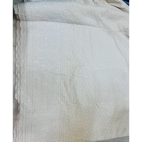 Cotton Cambric Zari Border Fabric