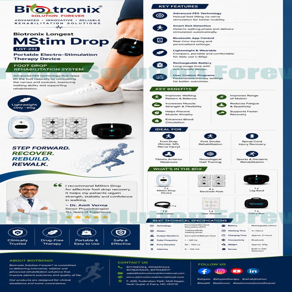 Foot Drop Recovery Stimulator for Smart Walking Rehabilitation