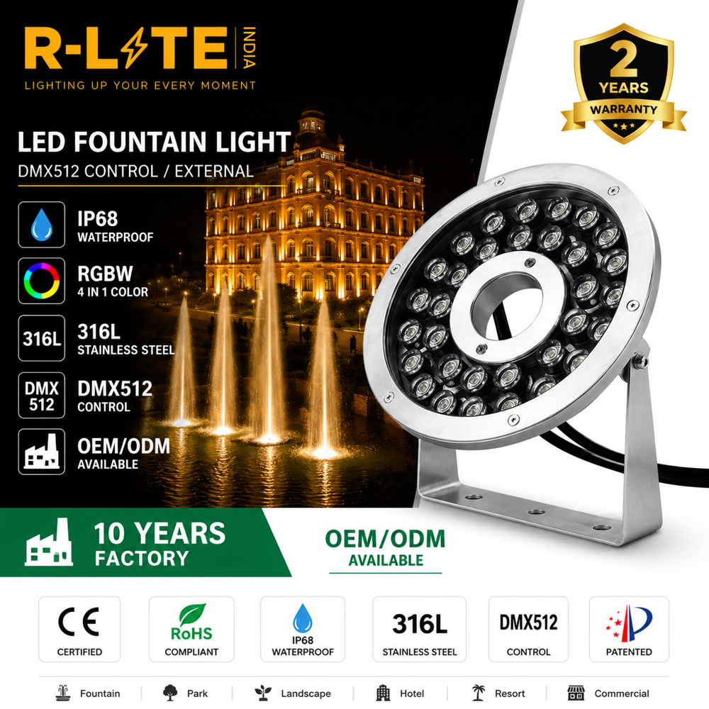 RGBW 18W LED Fountain Light 