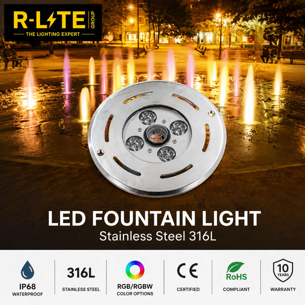 RGBW 18W LED Fountain Light 