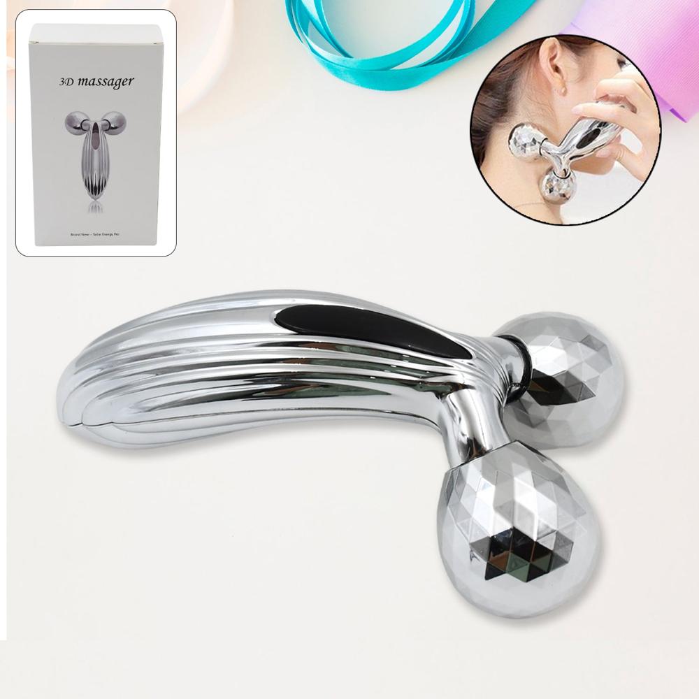 3D Manual Face Roller Massager (1 Pc) - Color: Mix