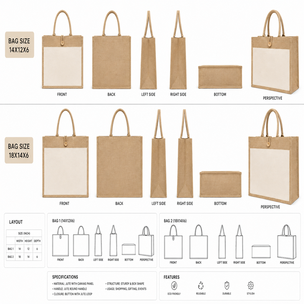 KORI JUTE CANVAS BAG 14