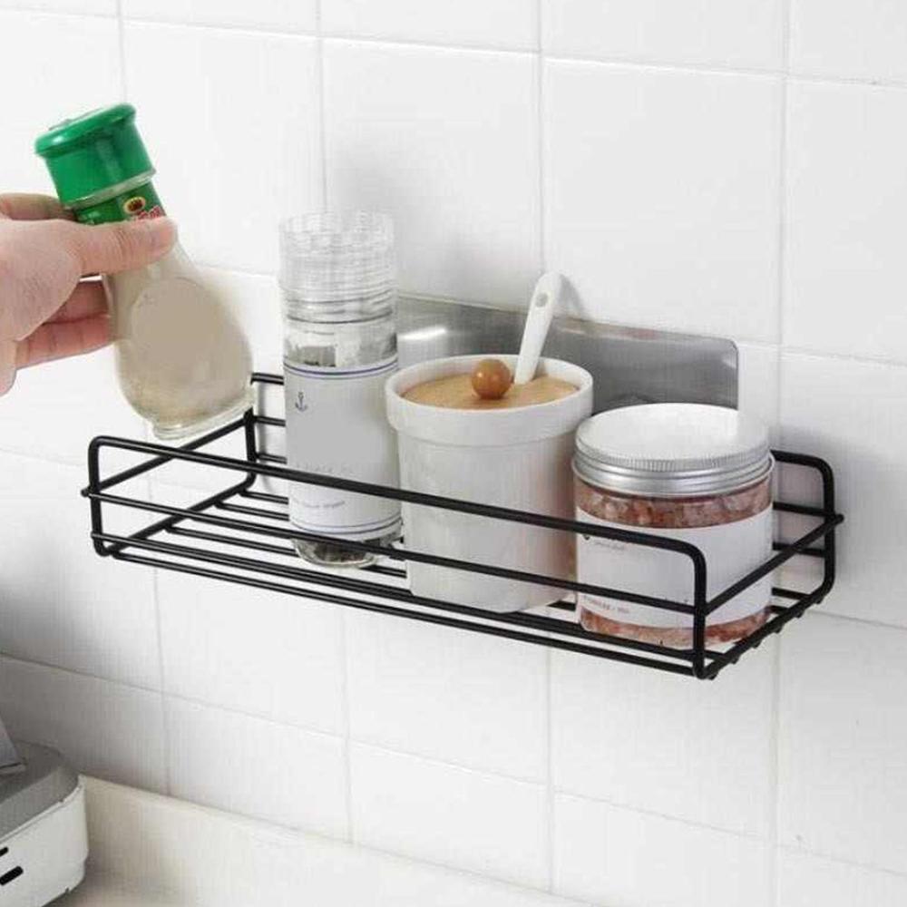 Multipurpose Wall Mount Metal Bathroom Shelf And Rack For Home And Kitchen. - Color: Mix