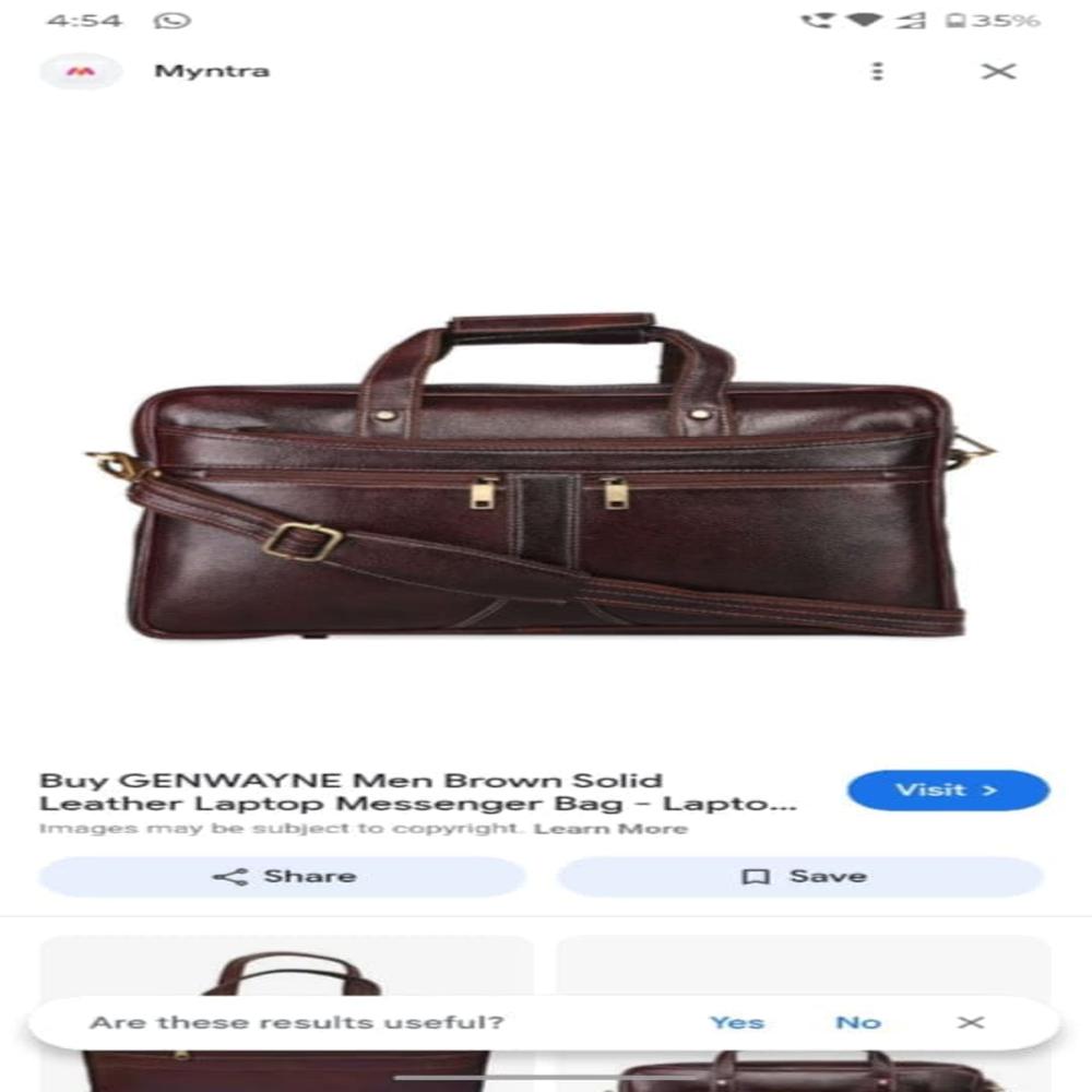 unisex leather briefcase laptop bag