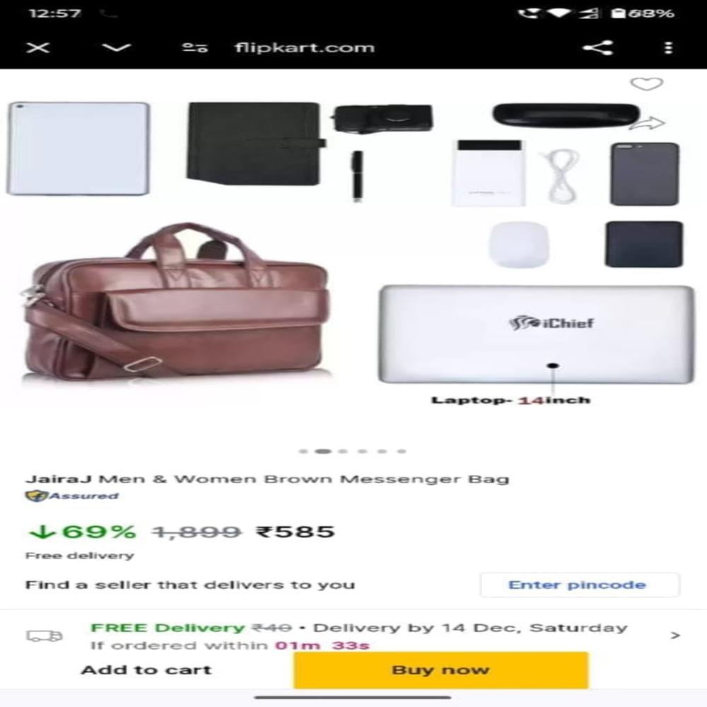 unisex leather briefcase laptop bag