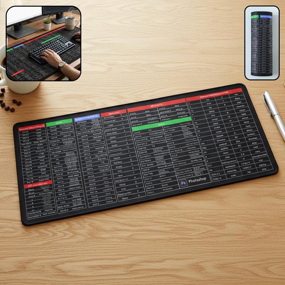 Shortcut Keyboard Mouse Pad Extended Desk Mat 70 X 30 Cm - Color: Mix