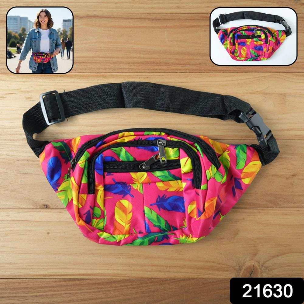 Stylish Printed Waist Bag (1 Pc) - Color: Mix