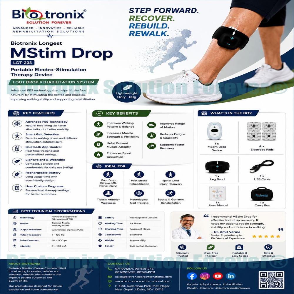 Wearable Foot Drop Recovery Support Therapy Device