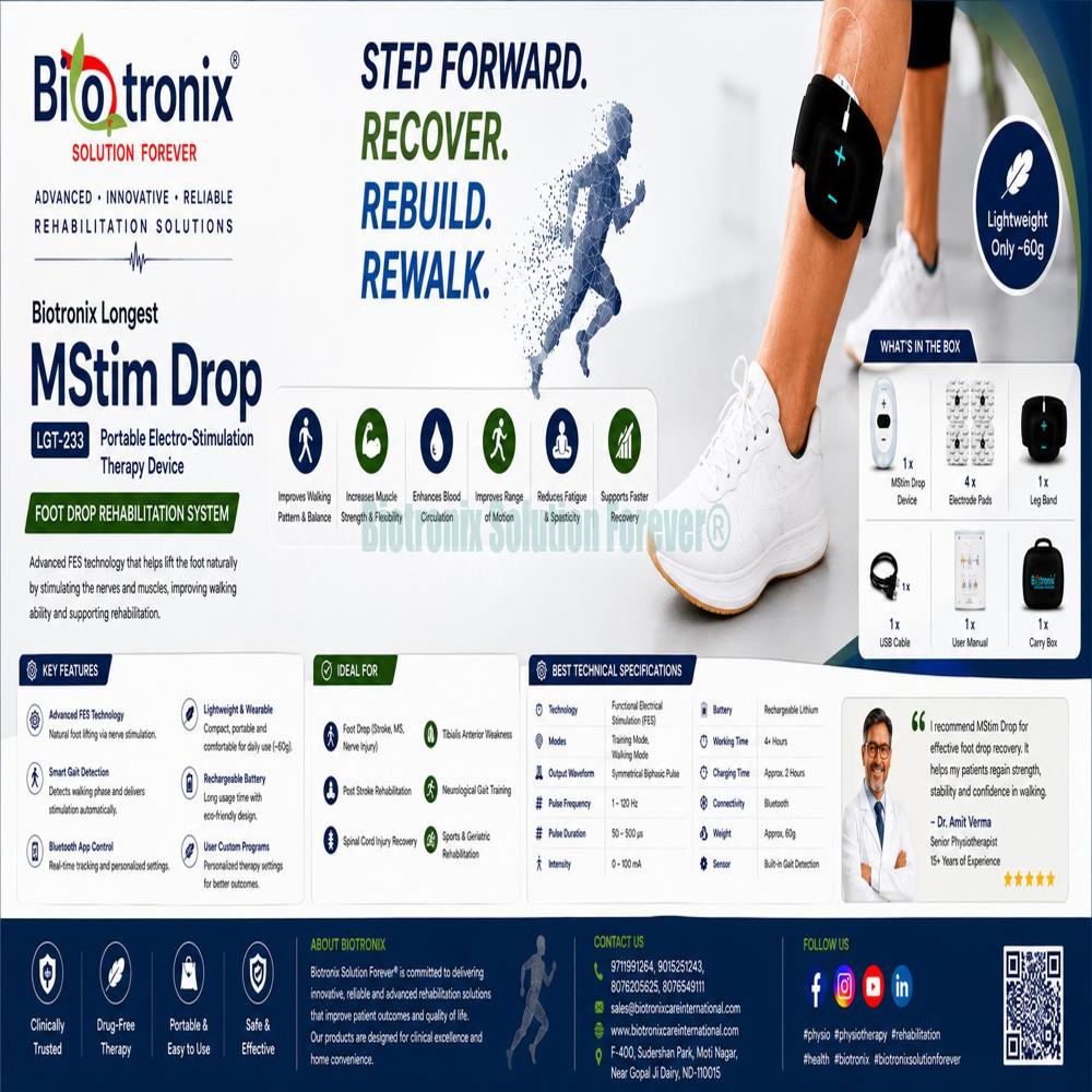 Wearable Foot Drop Recovery Support Therapy Device