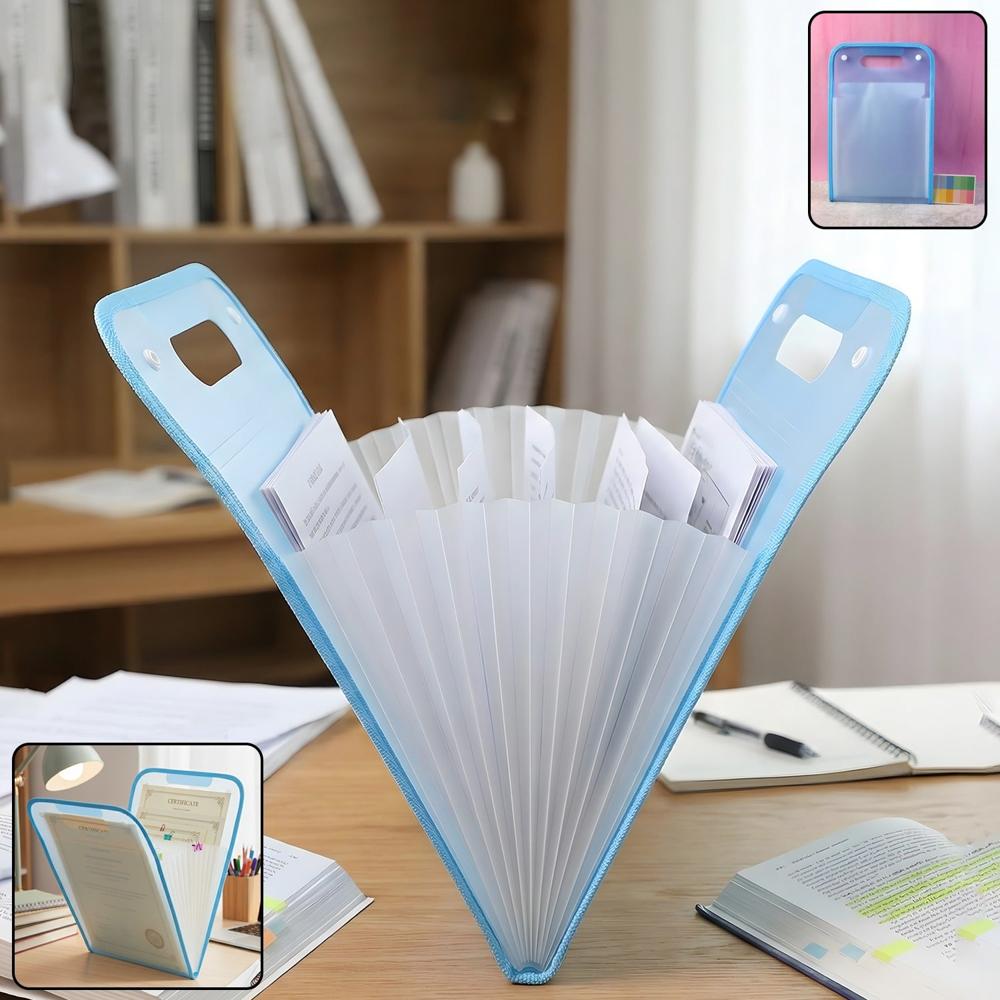 13 Pocket Document File Folder With Handle - Color: Mix
