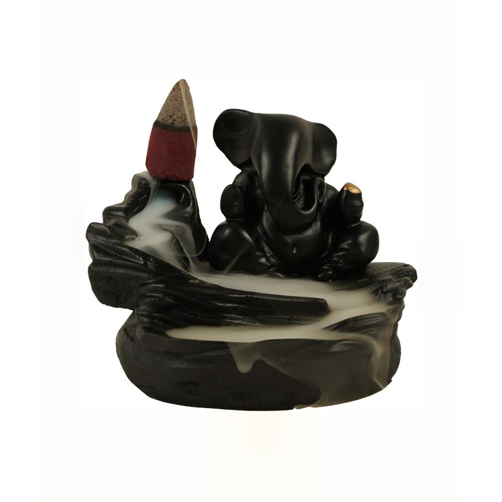 Smoke Fountain Ganesha Idol Decoration Items 8 Pc Backflow Incense Cones (1 pc)