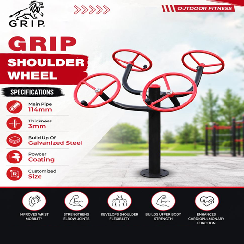 Grip Shoulder Wheel Outdoor Gym Equipment - Dimension (L*W*H): Approx. 70 X 10 X 50 Cm  Centimeter (Cm)