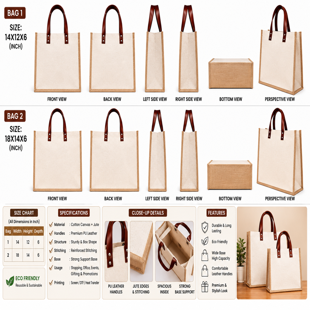 KORI JUTE CANVAS BAG 14