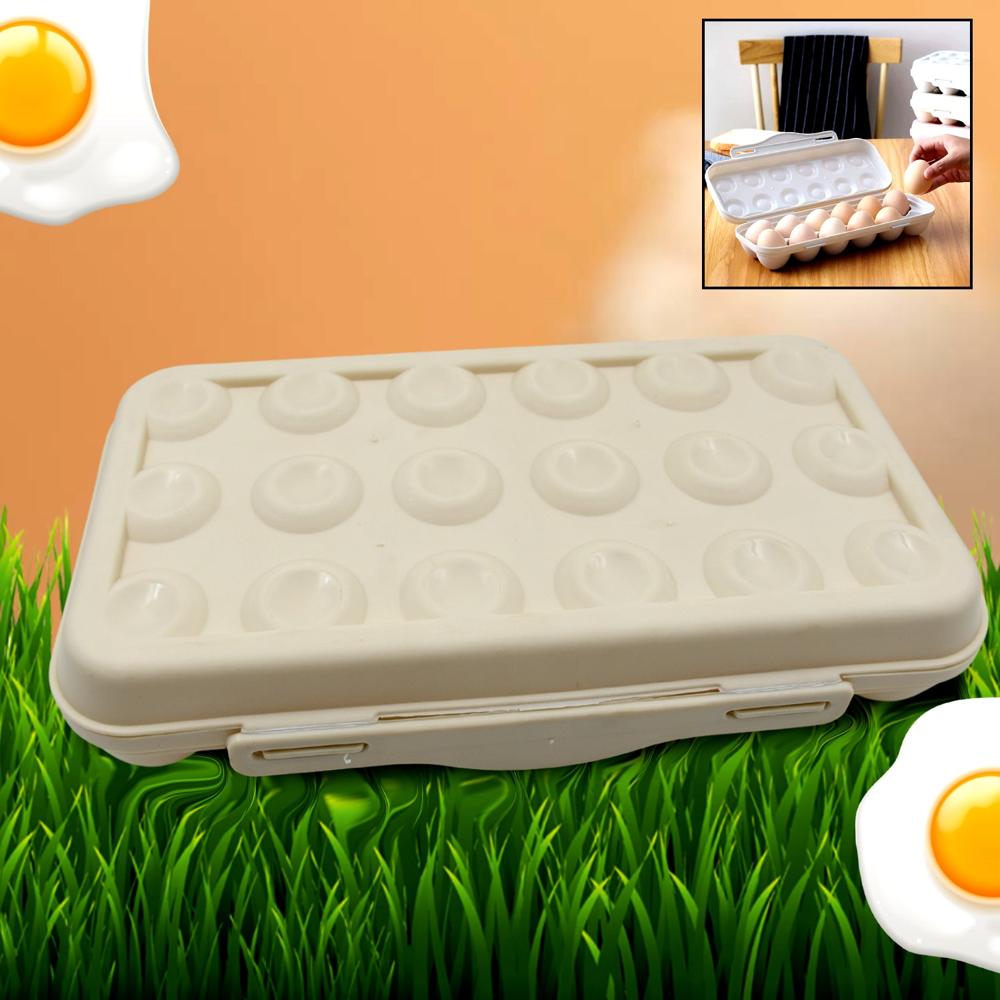 18 Grid Egg Holder Storage Shock-Proof Egg Container With Buckle - Color: Mix