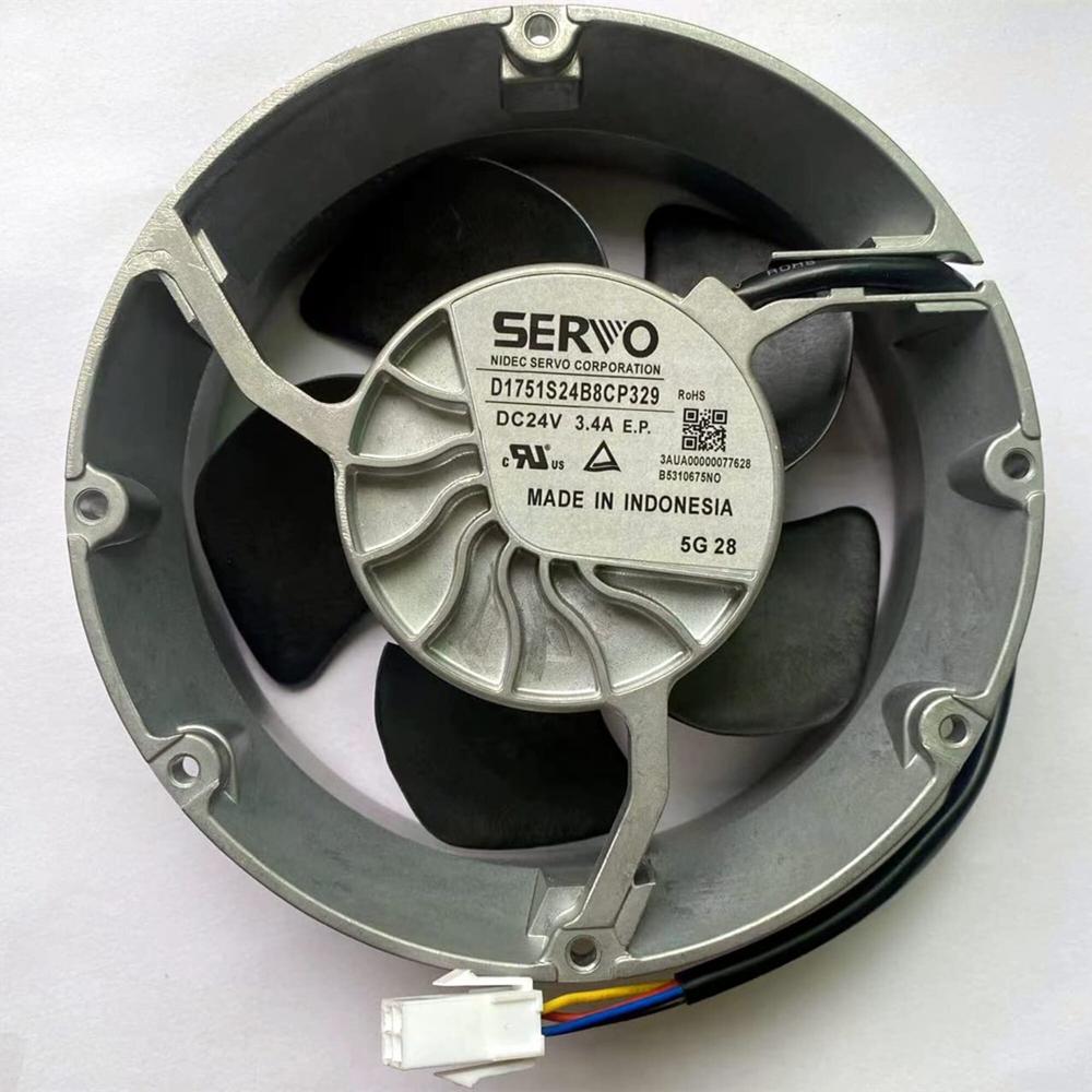 NIDEC ULTRAFLO D1751S24B8CP329 24V DC 3.4A 17251mm Ball Bearing Industrial Axial Inverter Cooling Fan