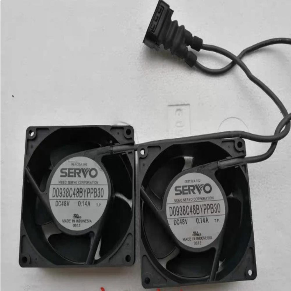 SERVO D0938C48BYPPB-30 48V DC 0.14A 9038mm Ball Bearing Industrial Axial Inverter Cooling Fan