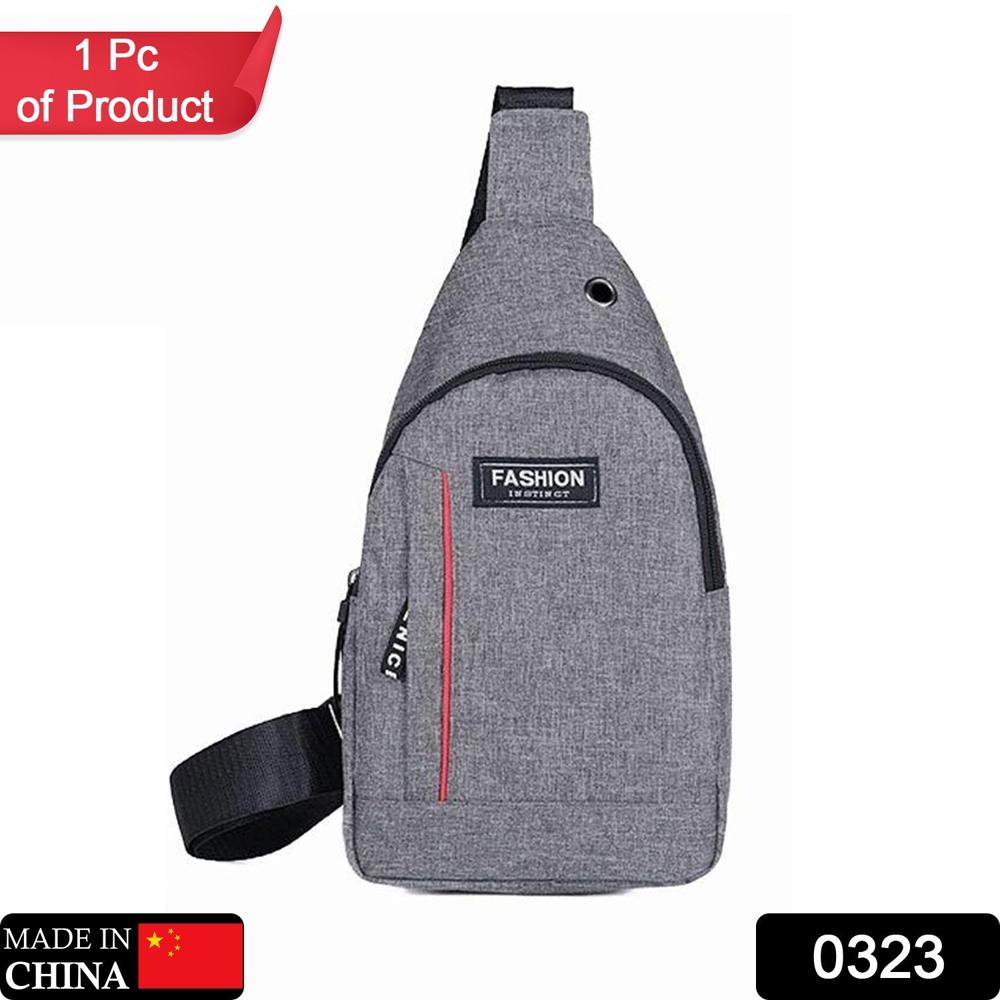 Waterproof Anti-Theft Crossbody Fanny Pack Usb Charging & Earphone Hook (Grey/Blue) - Color: Mix