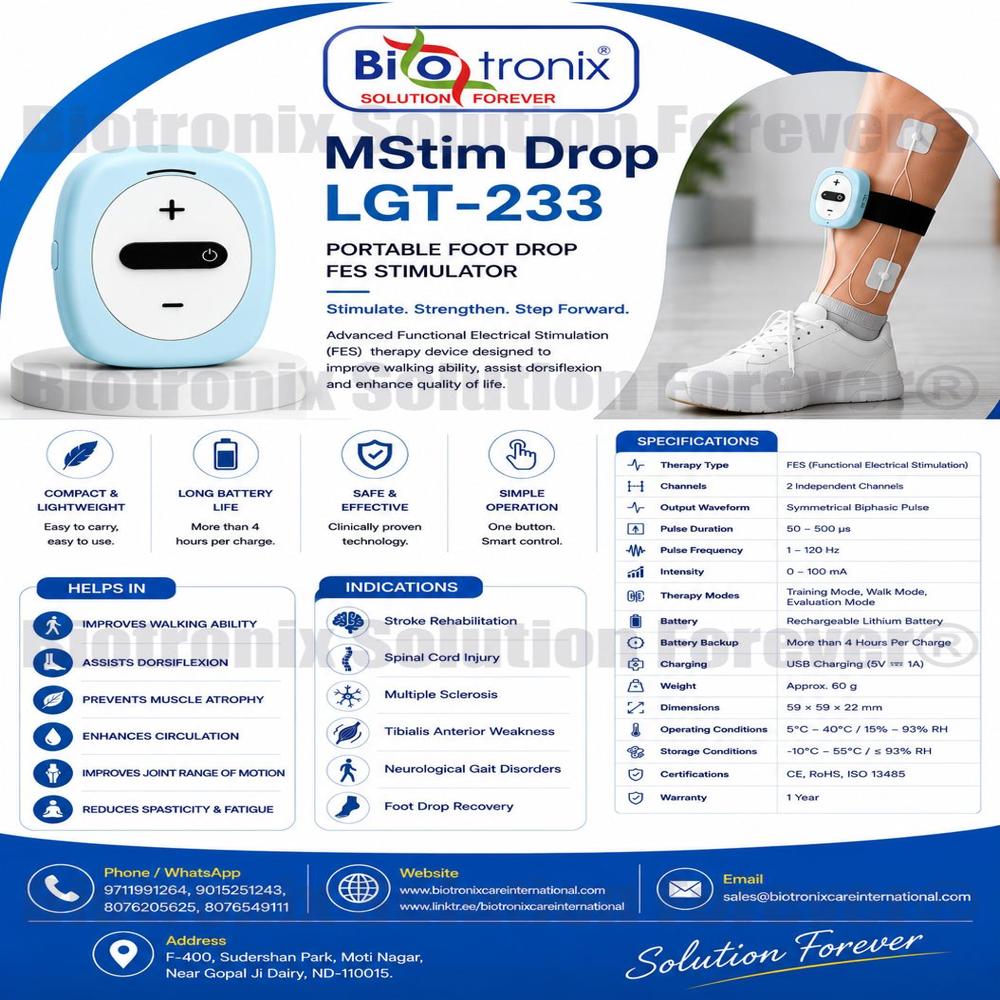 Professional Neuro Rehabilitation Device for Foot Drop Patients