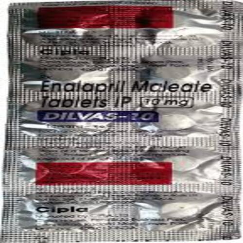 Dilvas Enalapril Maleate 10mg Tablet, Blood Pressure Medicine