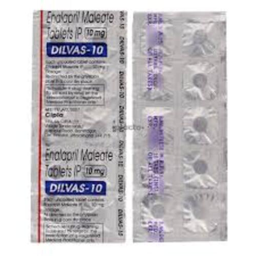 Dilvas Enalapril Maleate 10mg Tablet, Blood Pressure Medicine