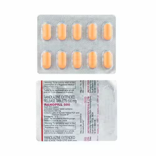 Ranolazine 500 Mg Tablet