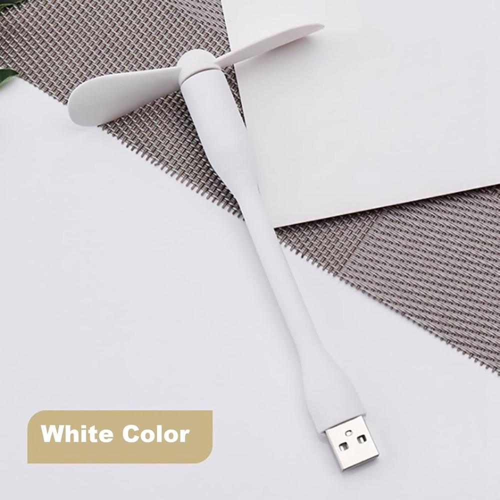 Portable Mini USB Fan, USB Light & Micro USB Cable (3 Pcs Set)