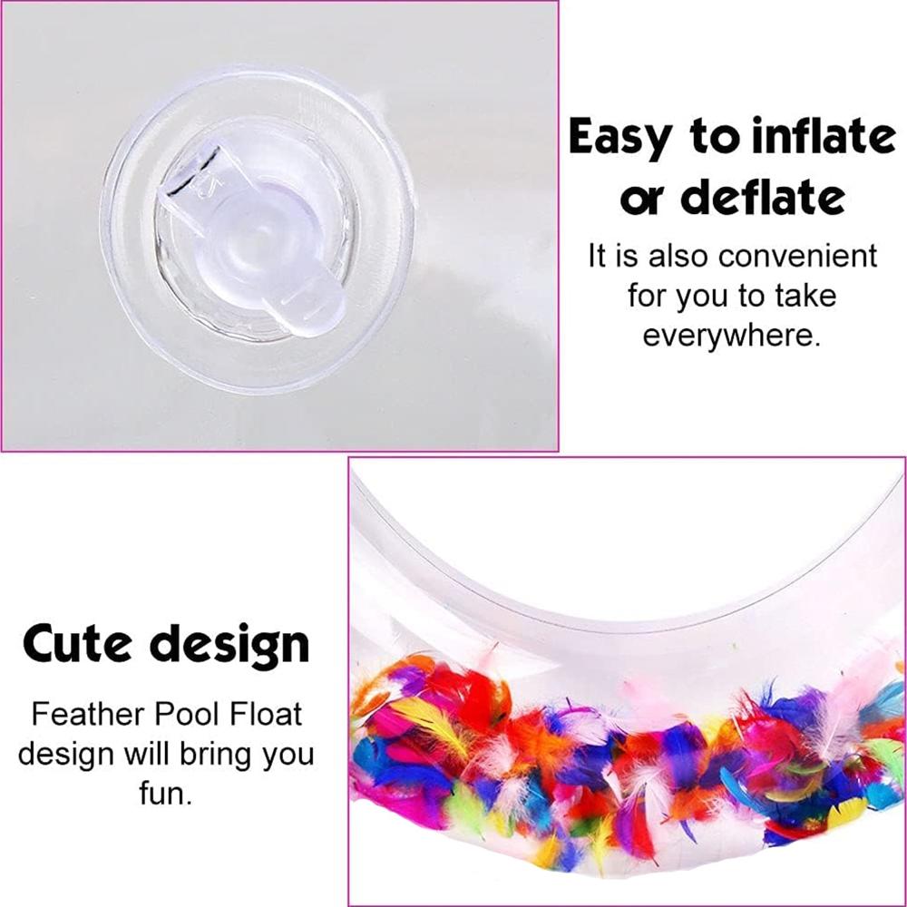 Swim Ring For Children Conveniently Portable Feathers For Swimming - Color: Mix