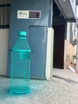 Bottle Shaped Dustbin - Material: Ms Expanded Metal / Welded Wire Mesh
