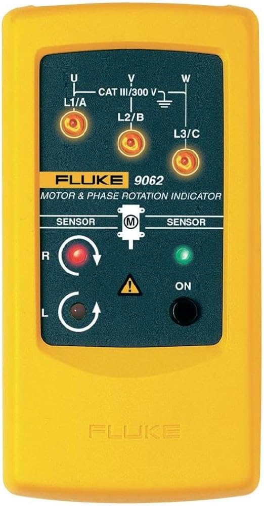 Fluke 9062 Phase Rotation Indicator - Color: Yellow