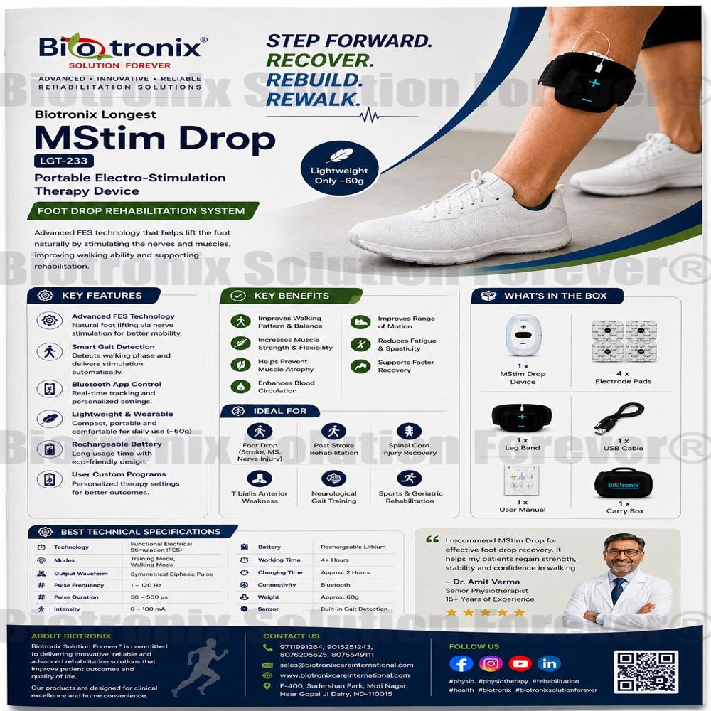 Advanced Stroke Recovery Device for Foot Drop Rehabilitation