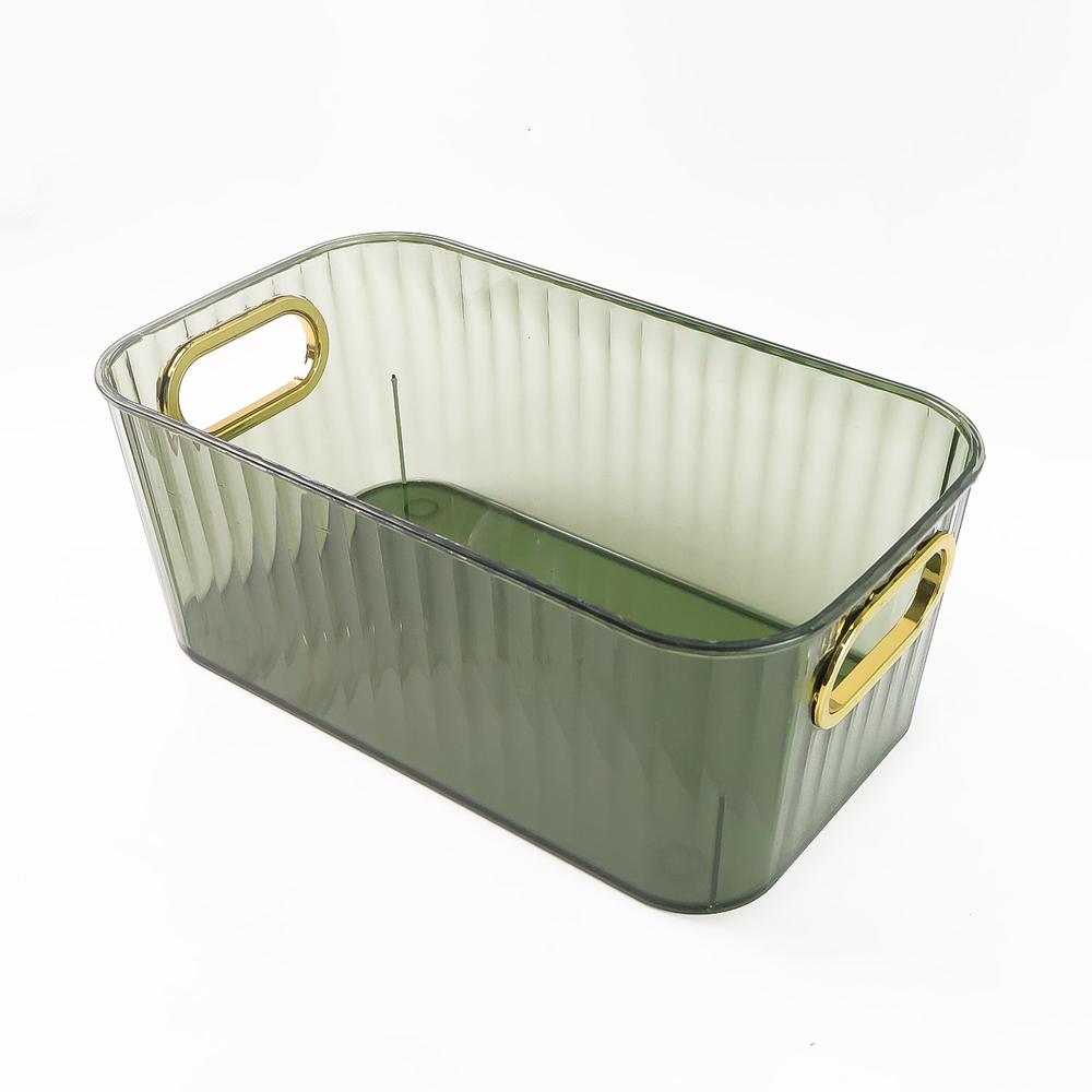 Premium Ribbed Transparent Storage Basket
