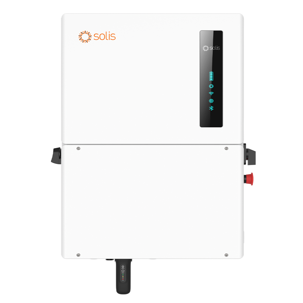 Solis 7.6kw Single Phase Energy Storage Inverter, 7,600W Output, 3 MPPTs, Max. Efficiency 97.6%.