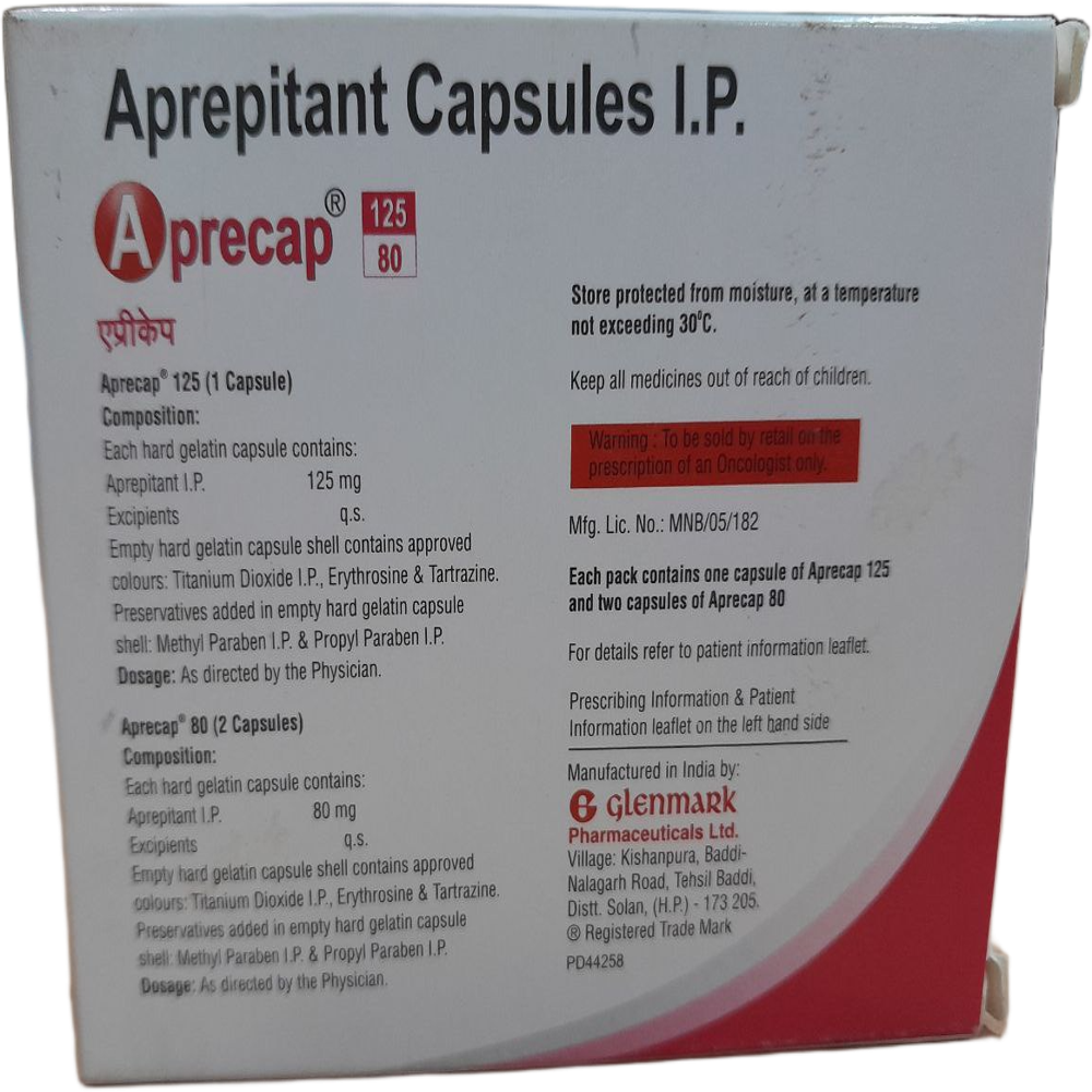 Aprecap 125/80mg - Aprepitant Capsules