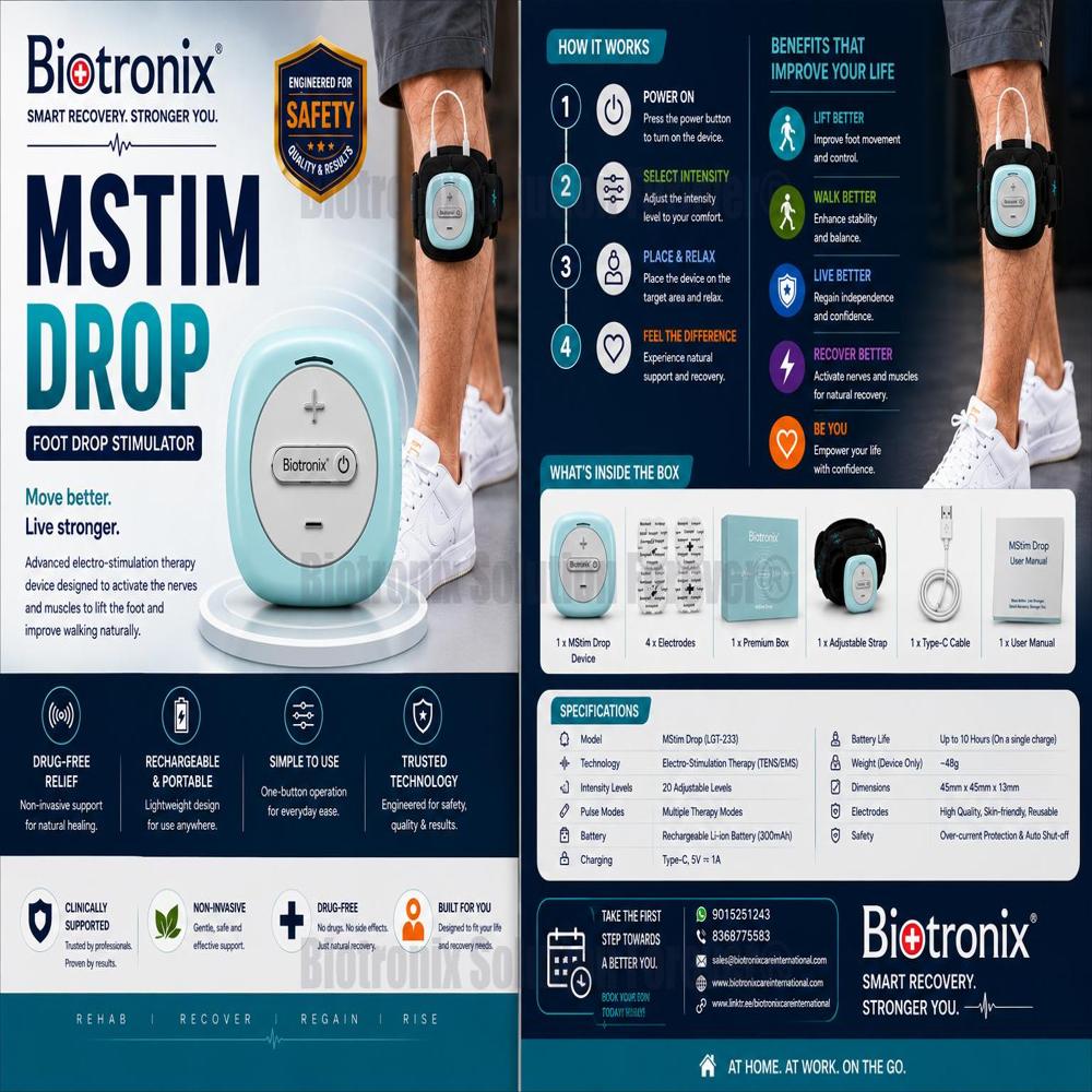 Smart Neuro Muscle Therapy Device for Foot Drop Patients