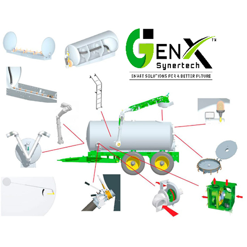 Trolley Mounted Sewer Jetting Cum Suction Machine