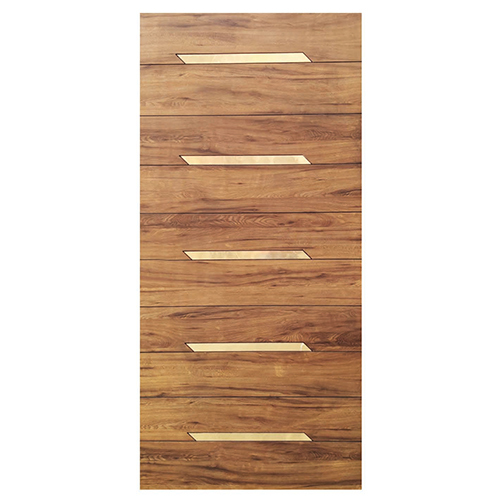 QMAG 701 Acrylic Grooving Mica Door - Acrylic Sheet with Mica Laminate 7ft x 3ft Light Oak & White Scratch Resistant High Gloss 1mm PVC Edge Banding Fire & Moisture Resistant