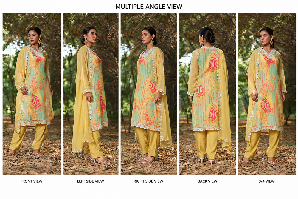 Ladies Pure Muslin Unstitched Suit