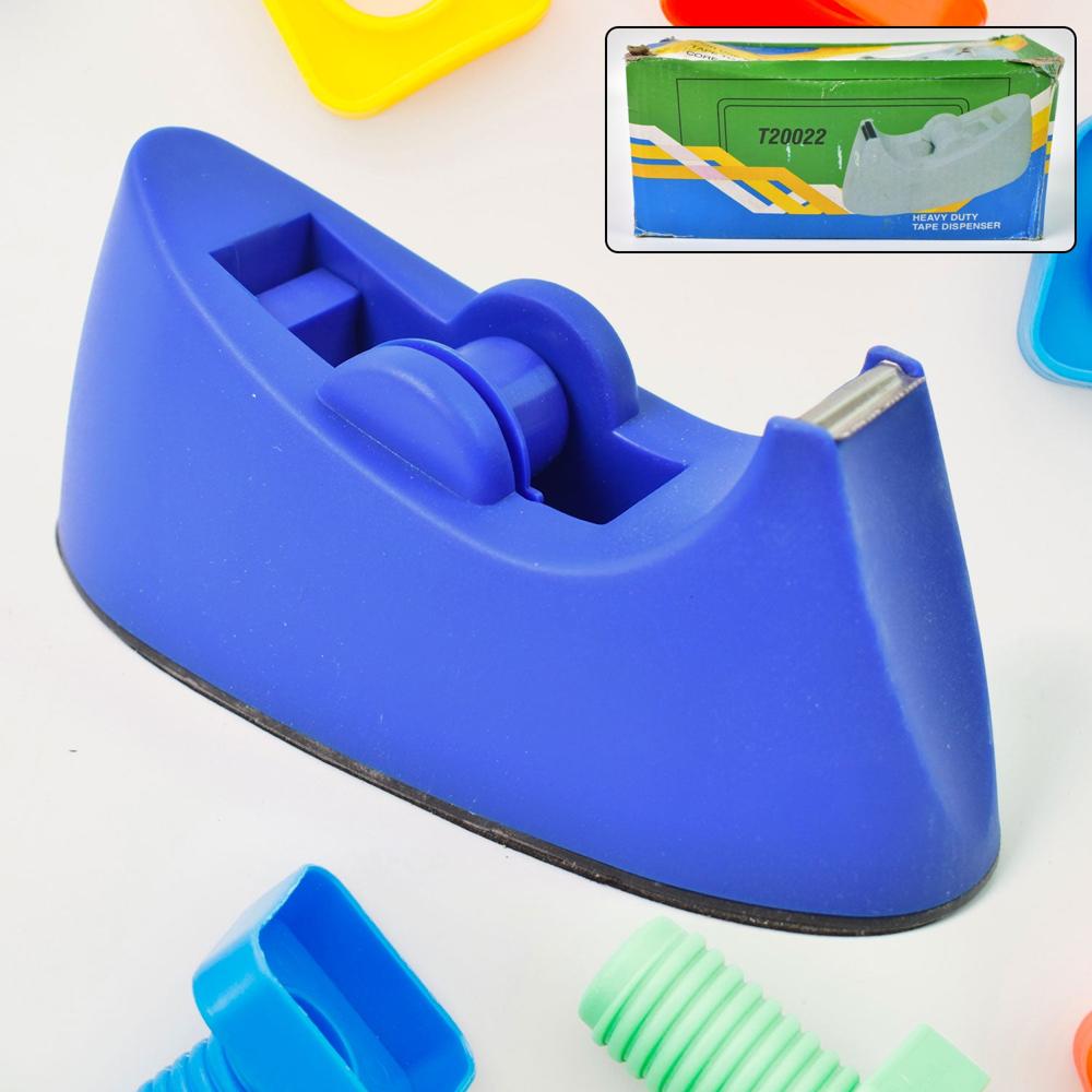 Plastic Tape Dispenser Cutter For Home Office Use (1 Pc / Big) - Color: Mix