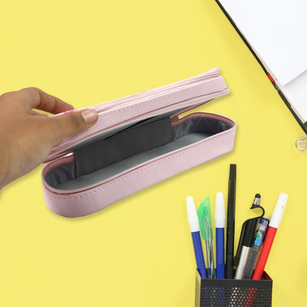 Double Layer Large Capacity With Multi-functional Pencil Case (1 Pc) - Color: Mix
