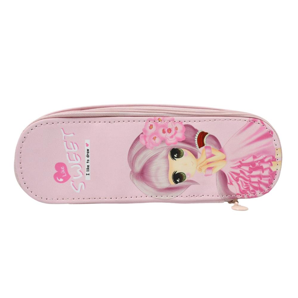 Double Layer Large Capacity With Multi-functional Pencil Case (1 Pc) - Color: Mix