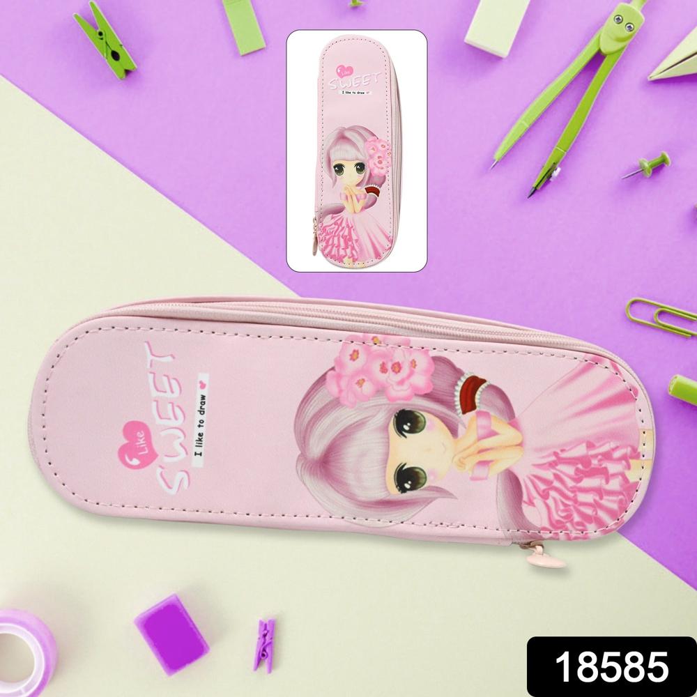 Double Layer Large Capacity With Multi-functional Pencil Case (1 Pc) - Color: Mix