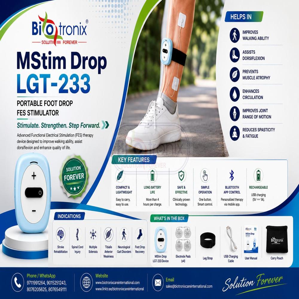 Portable Electro Stimulation Device for Foot Drop Recovery