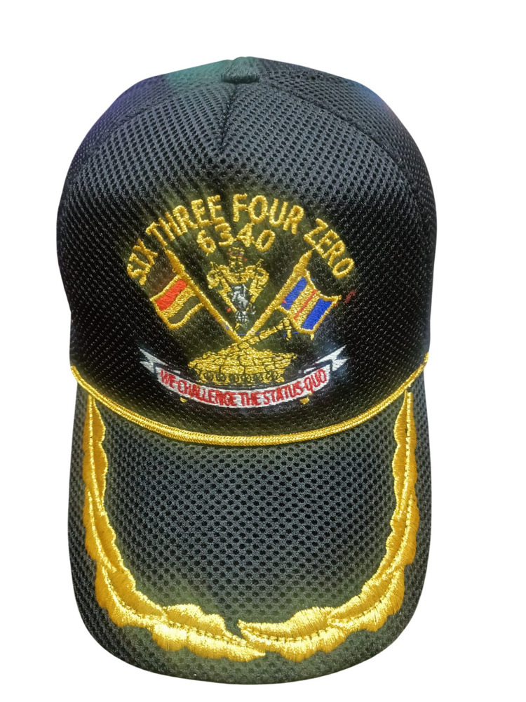 Black Army Officer Cap