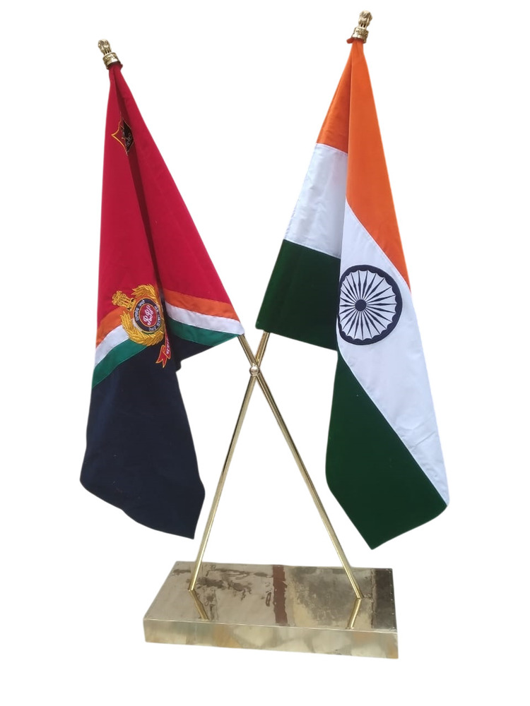 Golden Polished Cross Flag