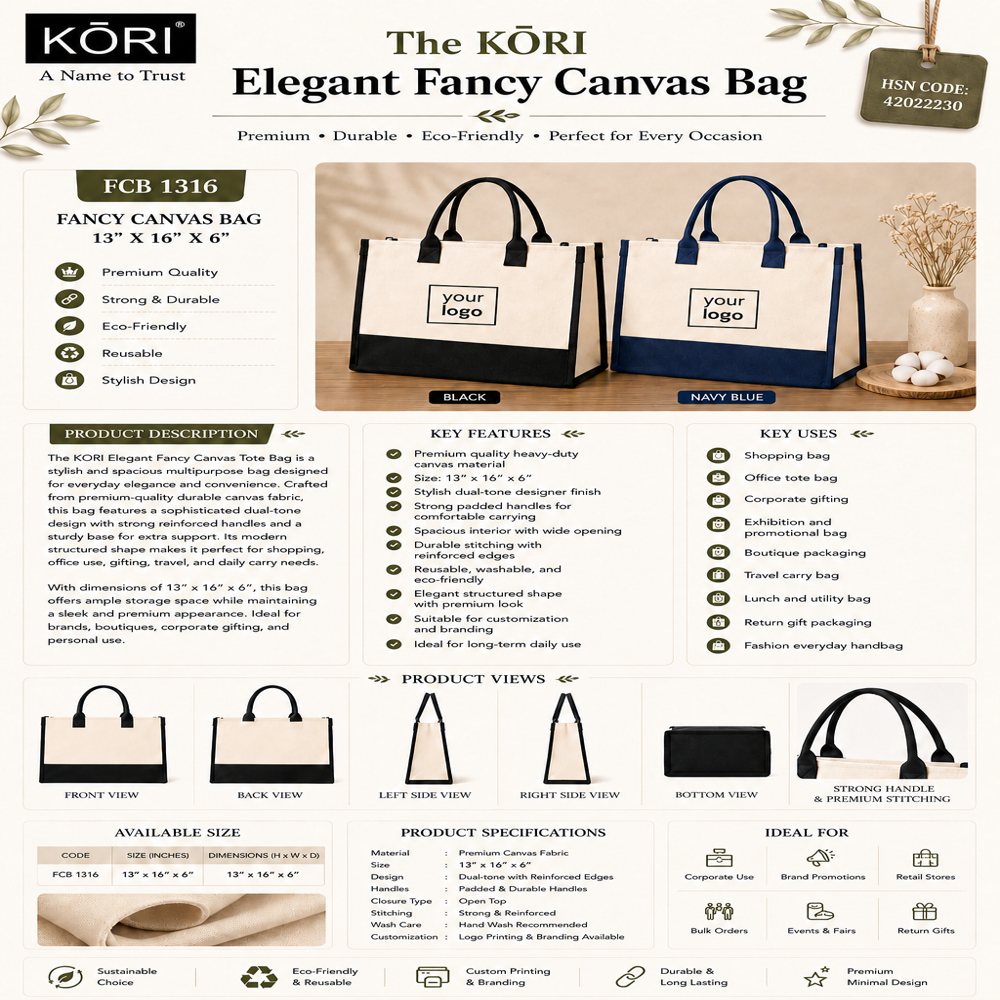 KORI FANCY CANVAS BAG 13