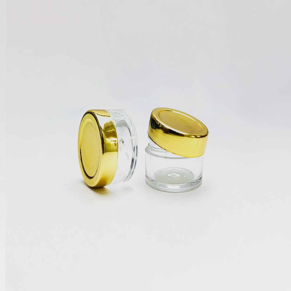 Cosmetic Cream Acrylic Gold Jar 8GM