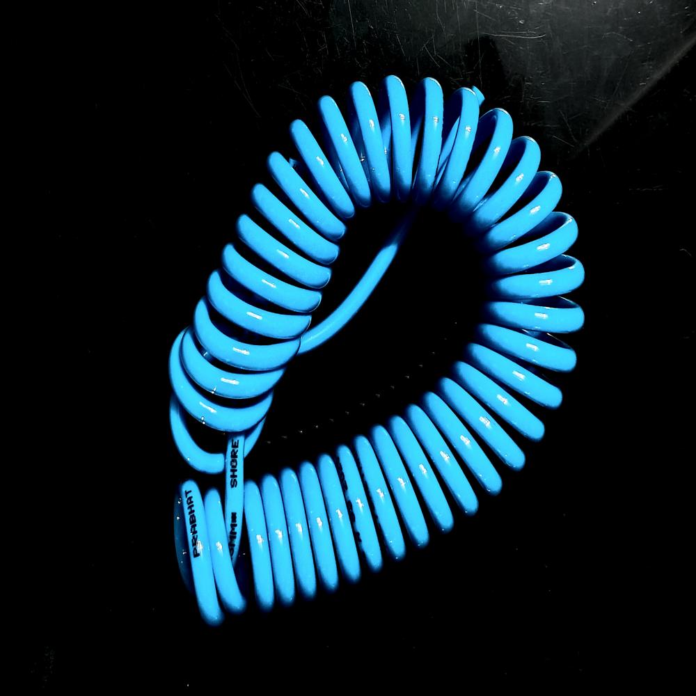 Polyurethane Coiled Pipe - Color: Blue